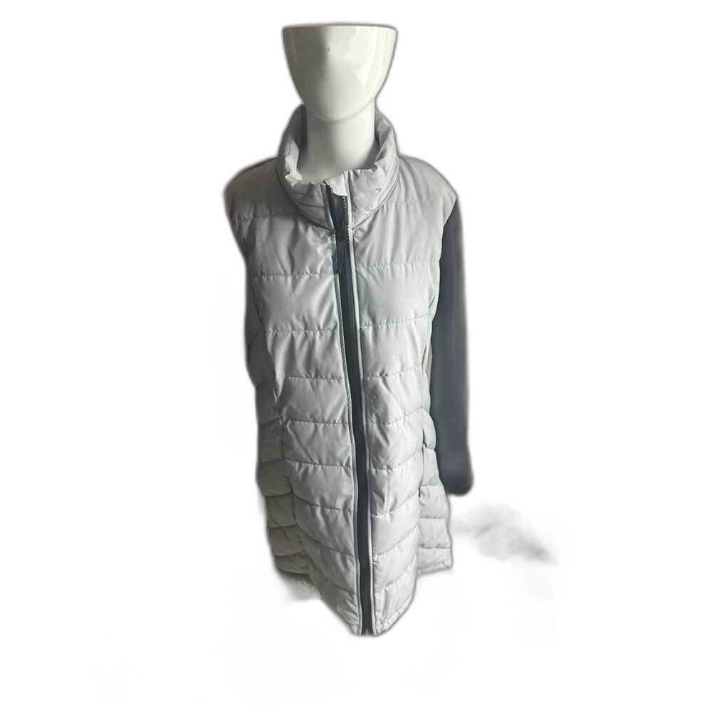 Marc New York Puffer Jacket Zip Up and Pockets Sz L Mixed Fabric AS IS